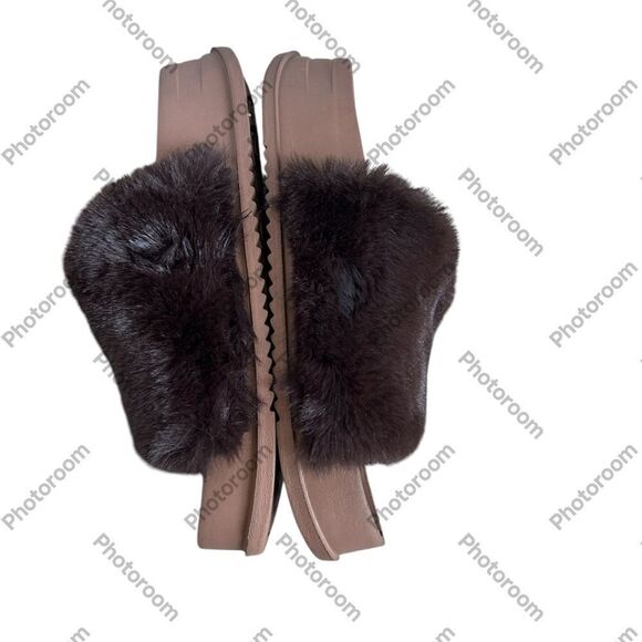 SOLD KuaiLu O Support Faux Fur Platform Slipper Sandal,Brown,Size 8, NWOT - Picture 6 of 11